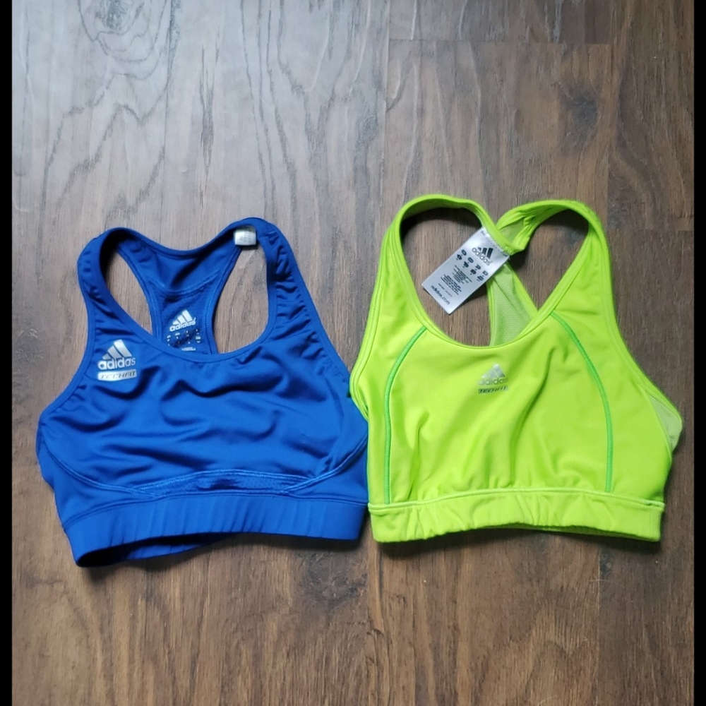 Two Adidas Techfit size small sports bras bundle - Picture 1 of 6